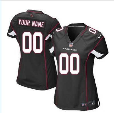 Women's Nike Arizona Cardinals Customized Elite Black Alternate NFL Jersey