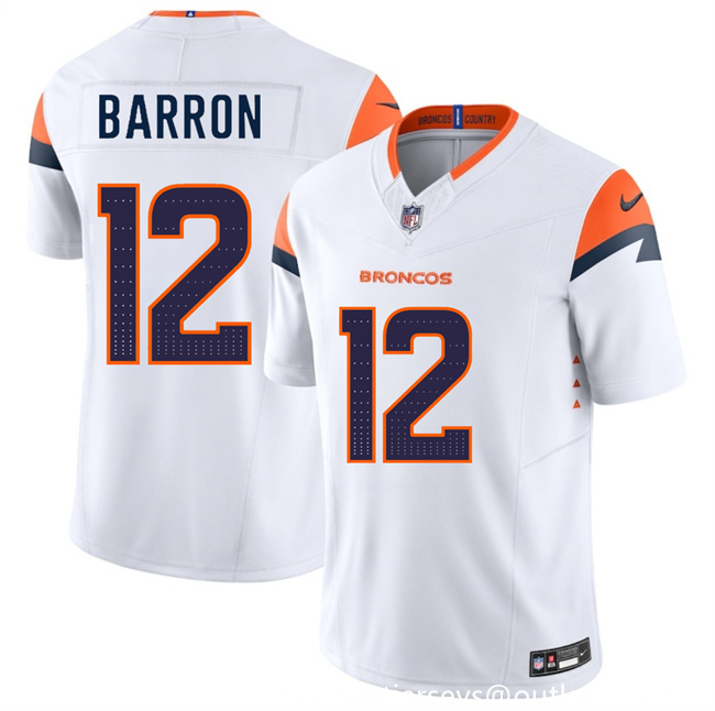 Youth Denver Broncos #12 Jahdae Barron White 2025 Draft F.U.S.E. Vapor Limited Stitched Football Jersey Youth Denver Broncos #12 Jahdae Barron White 2025 Draft F.U.S.E. Vapor Limited Stitched Football Jersey