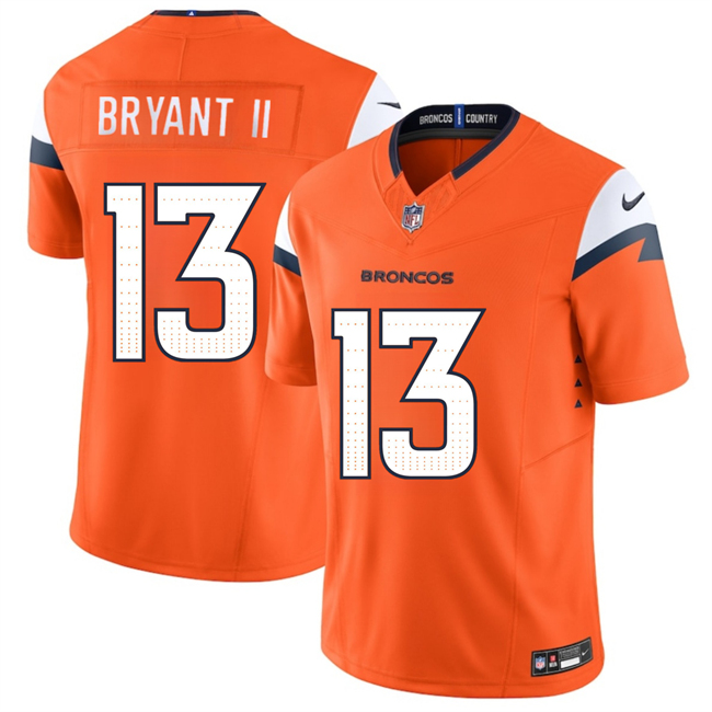 Youth Denver Broncos #13 Pat Bryant II Orange 2025 Draft F.U.S.E. Vapor Limited Stitched Football Jersey Youth Denver Broncos #13 Pat Bryant II Orange 2025 Draft F.U.S.E. Vapor Limited Stitched Football Jersey
