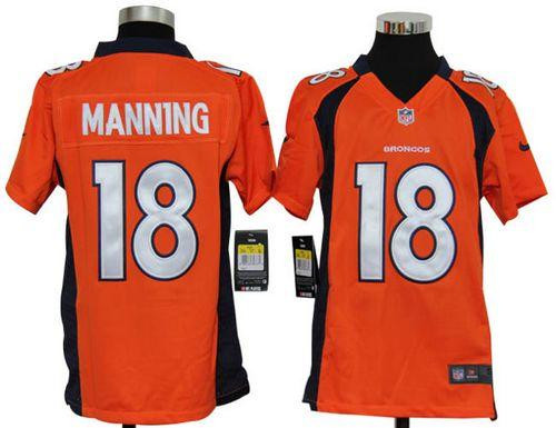 Nike Broncos #18 Peyton Manning Orange Team Color Youth Stitched NFL Elite Jersey Nike Broncos #18 Peyton Manning Orange Team Color Youth Stitched NFL Elite Jersey
