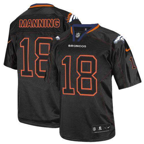 Nike Broncos #18 Peyton Manning Lights Out Black Youth Stitched NFL Elite Jersey Nike Broncos #18 Peyton Manning Lights Out Black Youth Stitched NFL Elite Jersey