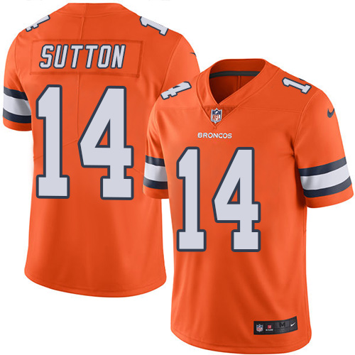 Nike Broncos #14 Courtland Sutton Orange Youth Stitched NFL Limited Rush Jersey Nike Broncos #14 Courtland Sutton Orange Youth Stitched NFL Limited Rush Jersey