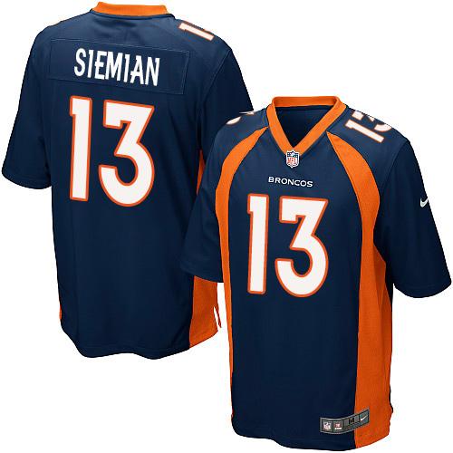 Nike Broncos #13 Trevor Siemian Blue Alternate Youth Stitched NFL New Elite Jersey Nike Broncos #13 Trevor Siemian Blue Alternate Youth Stitched NFL New Elite Jersey