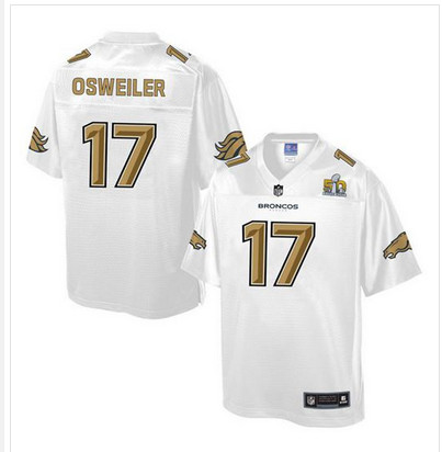 Nike Broncos #17 Brock Osweiler White Youth NFL Pro Line Super Bowl 50 Fashion Game Jersey