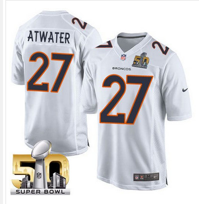 Nike Broncos #27 Steve Atwater White Super Bowl 50 Youth Stitched NFL Game Event Jersey Nike Broncos #27 Steve Atwater White Super Bowl 50 Youth Stitched NFL Game Event Jersey