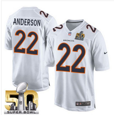 Nike Broncos #22 C.J. Anderson White Super Bowl 50 Youth Stitched NFL Game Event Jersey Nike Broncos #22 C.J. Anderson White Super Bowl 50 Youth Stitched NFL Game Event Jersey