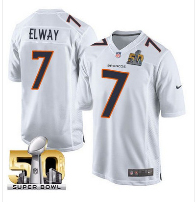 Nike Broncos #7 John Elway White Super Bowl 50 Youth Stitched NFL Game Event Jersey Nike Broncos #7 John Elway White Super Bowl 50 Youth Stitched NFL Game Event Jersey