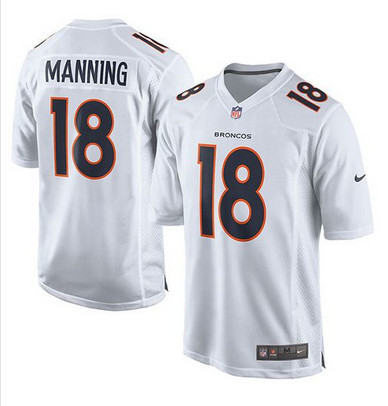 Nike Broncos #18 Peyton Manning White Youth Stitched NFL Game Event Jersey