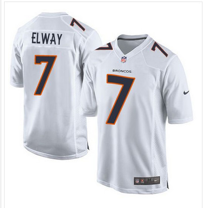 Nike Broncos #7 John Elway White Youth Stitched NFL Game Event Jersey