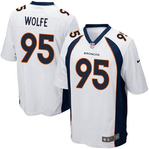Nike Broncos #95 Derek Wolfe White Youth Stitched NFL New Elite Jersey Nike Broncos #95 Derek Wolfe White Youth Stitched NFL New Elite Jersey