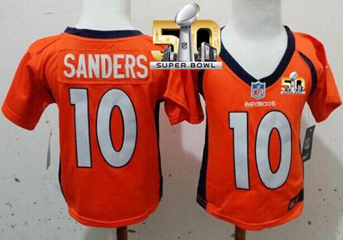 Toddler Nike Broncos #10 Emmanuel Sanders Orange Team Color Super Bowl 50 Stitched NFL Elite Jersey Toddler Nike Broncos #10 Emmanuel Sanders Orange Team Color Super Bowl 50 Stitched NFL Elite Jersey