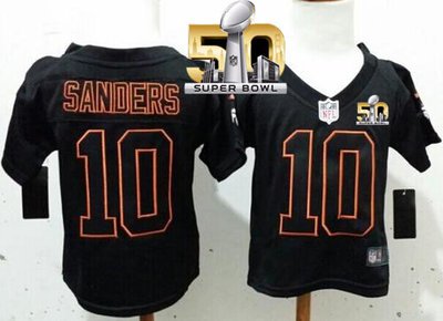 Toddler Nike Broncos #10 Emmanuel Sanders Lights Out Black Super Bowl 50 Stitched NFL Elite Jersey Toddler Nike Broncos #10 Emmanuel Sanders Lights Out Black Super Bowl 50 Stitched NFL Elite Jersey