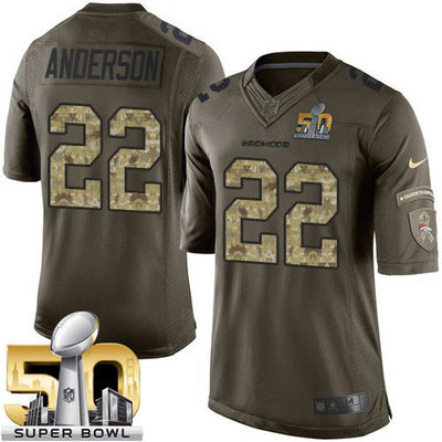 Nike Broncos #22 C.J. Anderson Green Super Bowl 50 Youth Stitched NFL Limited Salute to Service Jersey Nike Broncos #22 C.J. Anderson Green Super Bowl 50 Youth Stitched NFL Limited Salute to Service Jersey