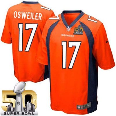 Nike Broncos #17 Brock Osweiler Orange Team Color Super Bowl 50 Youth Stitched NFL New Elite Jersey Nike Broncos #17 Brock Osweiler Orange Team Color Super Bowl 50 Youth Stitched NFL New Elite Jersey