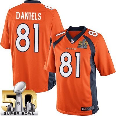 Nike Broncos #81 Owen Daniels Orange Team Color Super Bowl 50 Youth Stitched NFL New Elite Jersey Nike Broncos #81 Owen Daniels Orange Team Color Super Bowl 50 Youth Stitched NFL New Elite Jersey