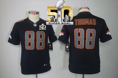Nike Broncos #88 Demaryius Thomas Black Impact Super Bowl 50 Youth Stitched NFL Limited Jersey Nike Broncos #88 Demaryius Thomas Black Impact Super Bowl 50 Youth Stitched NFL Limited Jersey