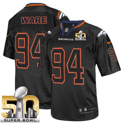 Nike Broncos #94 DeMarcus Ware Lights Out Black Super Bowl 50 Youth Stitched NFL Elite Jersey Nike Broncos #94 DeMarcus Ware Lights Out Black Super Bowl 50 Youth Stitched NFL Elite Jersey