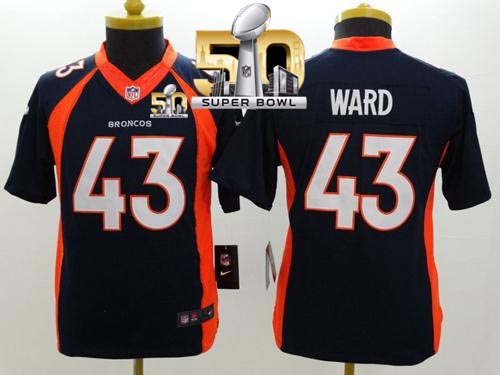 Nike Broncos #43 T.J. Ward Blue Alternate Super Bowl 50 Youth Stitched NFL New Limited Jersey Nike Broncos #43 T.J. Ward Blue Alternate Super Bowl 50 Youth Stitched NFL New Limited Jersey