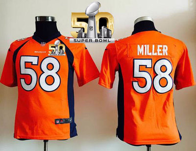 Nike Broncos #58 Von Miller Orange Team Color Super Bowl 50 Youth Stitched NFL Elite Jersey Nike Broncos #58 Von Miller Orange Team Color Super Bowl 50 Youth Stitched NFL Elite Jersey