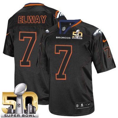Nike Broncos #7 John Elway Lights Out Black Super Bowl 50 Youth Stitched NFL Elite Jersey Nike Broncos #7 John Elway Lights Out Black Super Bowl 50 Youth Stitched NFL Elite Jersey