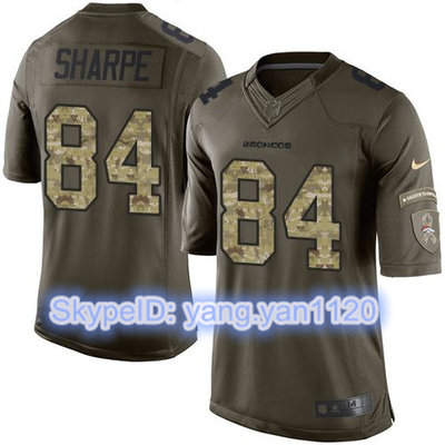 Nike Broncos #84 Shannon Sharpe Green Youth Stitched NFL Limited Salute to Service Jersey
