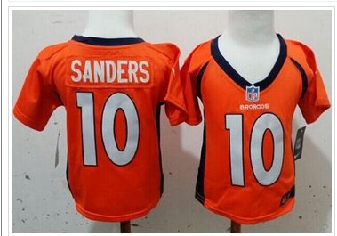Toddler New Broncos #10 Emmanuel Sanders Orange Team Color Stitched NFL Elite jersey