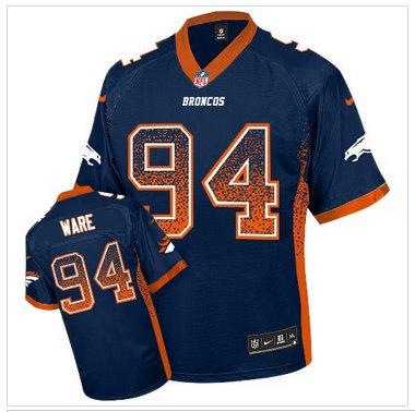 Youth NEW Broncos #94 DeMarcus Ware Blue NFL Elite Drift Fashion Jersey