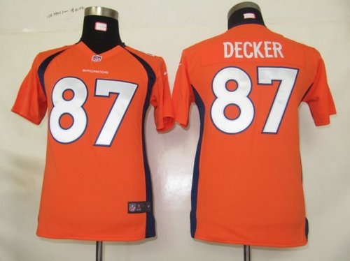 Youth Nike Denver Broncos 87 Eric Decker Orange Jerseys