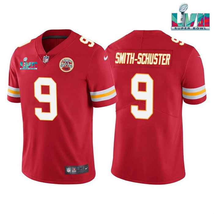 Youth Kansas City Chiefs #9 JuJu Smith-Schuster Red Super Bowl LVII Patch Vapor Untouchable Limited Stitched Jersey Youth Kansas City Chiefs #9 JuJu Smith-Schuster Red Super Bowl LVII Patch Vapor Untouchable Limited Stitched Jersey