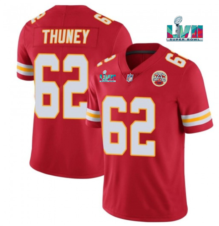Youth Kansas City Chiefs #62 Joe Thuney Red Super Bowl LVII Patch Vapor Untouchable Limited Stitched Jersey Youth Kansas City Chiefs #62 Joe Thuney Red Super Bowl LVII Patch Vapor Untouchable Limited Stitched Jersey