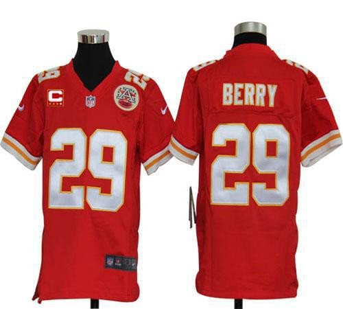 Nike Chiefs #29 Eric Berry Red Team Color With C Patch Youth Stitched NFL Elite Jersey Nike Chiefs #29 Eric Berry Red Team Color With C Patch Youth Stitched NFL Elite Jersey