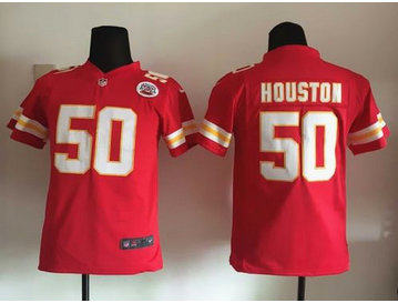 Youth Nike Chiefs #50 Justin Houston Red Team Color Stitched NFL Elite Jersey
