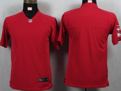 Youth NEW Kansas City Chiefs Blank Red Portrait Fashion Game Jerseys