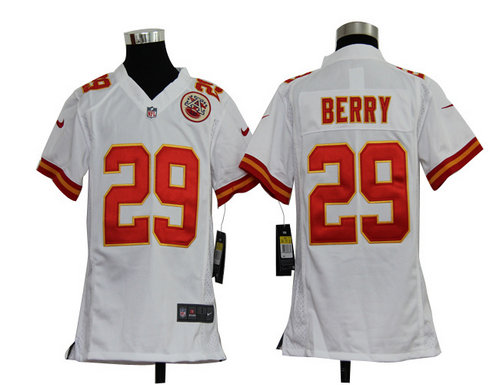 Youth Nike Kansas City Chiefs 29 Eric Berry white Jerseys