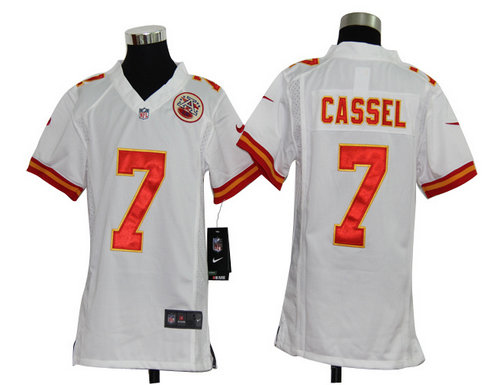 Youth Nike Kansas City Chiefs 7 Matt Cassel white Jerseys