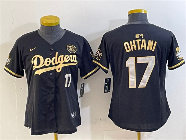 Youth Los Angeles Dodgers #17 Shohei Ohtani Black Gold 2024 World Series With Fernando Patch Vapor Limited Stitched Baseball Jersey Youth Los Angeles Dodgers #17 Shohei Ohtani Black Gold 2024 World Series With Fernando Patch Vapor Limited Stitched Baseball Jersey