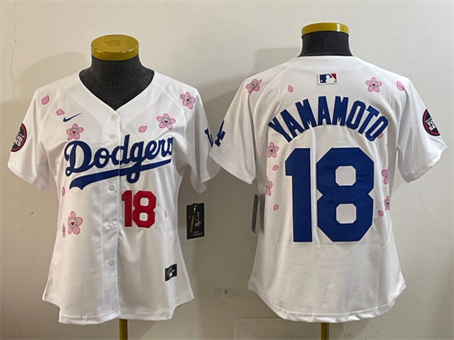 Youth Los Angeles Dodgers #18 Yoshinobu Yamamoto White 2025 Tokyo Series Limited Stitched Baseball Jersey Youth Los Angeles Dodgers #18 Yoshinobu Yamamoto White 2025 Tokyo Series Limited Stitched Baseball Jersey