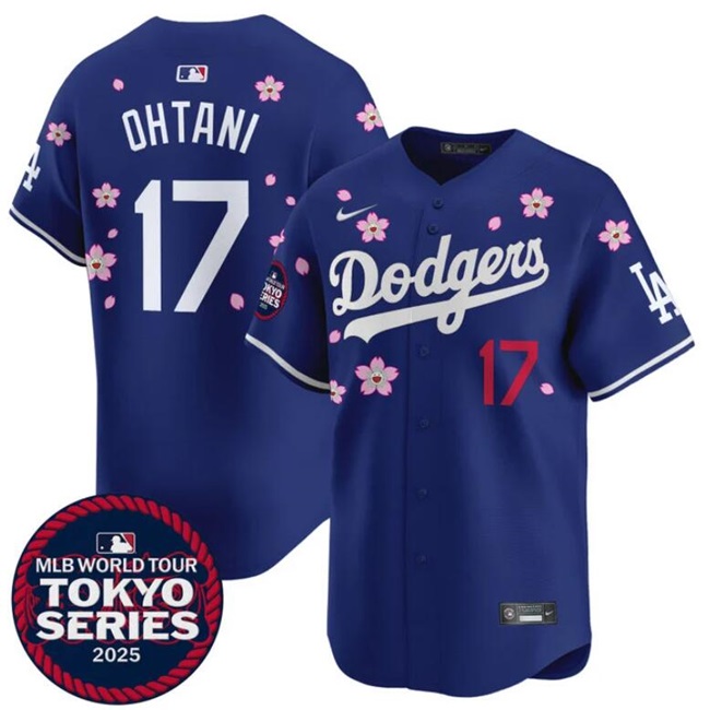 Youth Los Angeles Dodgers #17 Shohei Ohtani Royal 2025 Tokyo Series Limited Stitched Baseball Jersey Youth Los Angeles Dodgers #17 Shohei Ohtani Royal 2025 Tokyo Series Limited Stitched Baseball Jersey