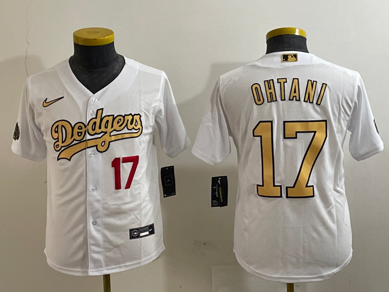 Youth Los Angeles Dodgers #17 Shohei Ohtani White Flex Base Stitched Baseball Jersey 3 Youth Los Angeles Dodgers #17 Shohei Ohtani White Flex Base Stitched Baseball Jersey 3