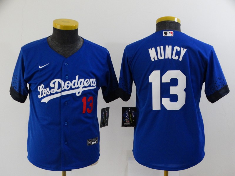 Youth Dodgers 13 Max Muncy Royal Youth 2021 City Connect Cool Base Jersey Youth Dodgers 13 Max Muncy Royal Youth 2021 City Connect Cool Base Jersey