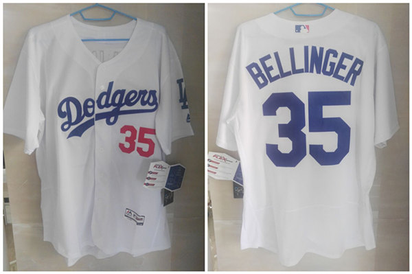 Dodgers #35 Cody Bellinger White Flexbase Authentic Collection Stitched MLB Youth Jersey Dodgers #35 Cody Bellinger White Flexbase Authentic Collection Stitched MLB Youth Jersey