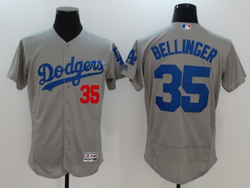 Dodgers #35 Cody Bellinger Grey Flexbase Authentic Collection Stitched MLB Kids Jersey Dodgers #35 Cody Bellinger Grey Flexbase Authentic Collection Stitched MLB Kids Jersey