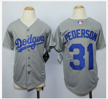 Youth Los Angeles Dodgers #31 Joc Pederson Grey Cool Base Stitched MLB Jersey Youth Los Angeles Dodgers #31 Joc Pederson Grey Cool Base Stitched MLB Jersey