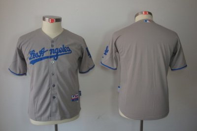 Kids Los Angeles Dodgers Blank Grey Jerseys Kids Los Angeles Dodgers Blank Grey Jerseys