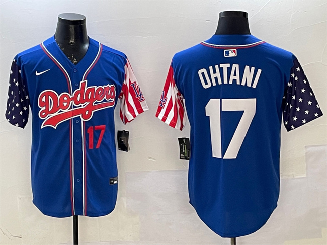 Men's Los Angeles Dodgers #17 Shohei Ohtani Royal Limited Stitched Baseball Jersey Men's Los Angeles Dodgers #17 Shohei Ohtani Royal Limited Stitched Baseball Jersey