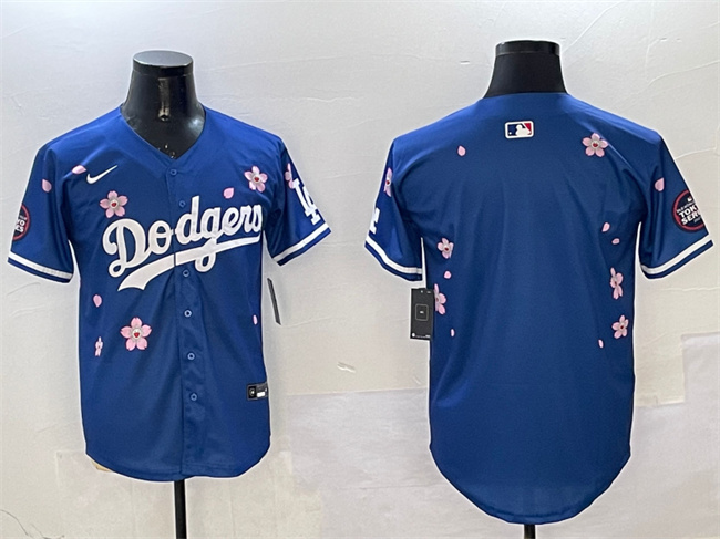 Men's Los Angeles Dodgers Blank Royal 2025 Tokyo Series Limited Stitched Baseball Jersey Men's Los Angeles Dodgers Blank Royal 2025 Tokyo Series Limited Stitched Baseball Jersey