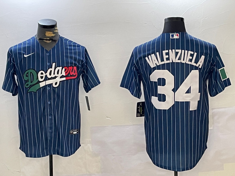 Los Angeles Dodgers #34 Fernando Valenzuela blue Authentic Collection Stitched MLB Jersey 1 Los Angeles Dodgers #34 Fernando Valenzuela blue Authentic Collection Stitched MLB Jersey 1