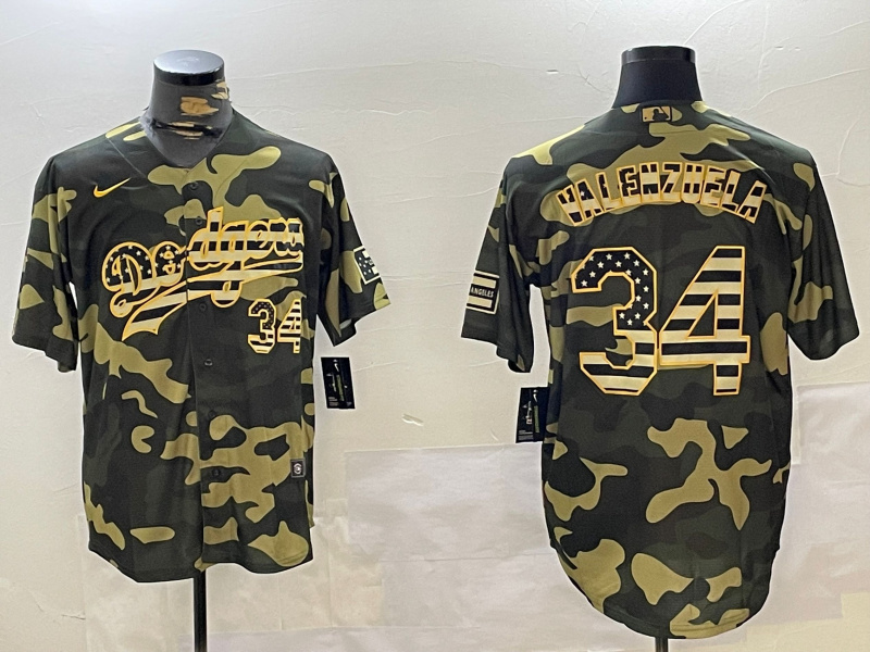 Los Angeles Dodgers #34 Fernando Valenzuela camo Authentic Collection Stitched MLB Jersey Los Angeles Dodgers #34 Fernando Valenzuela camo Authentic Collection Stitched MLB Jersey