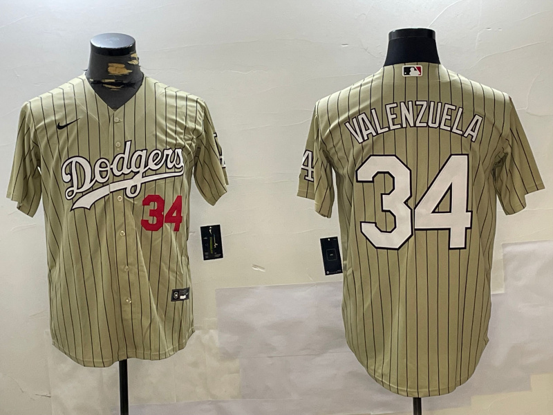 Los Angeles Dodgers #34 Fernando Valenzuela Authentic Collection Stitched MLB Jersey Los Angeles Dodgers #34 Fernando Valenzuela Authentic Collection Stitched MLB Jersey