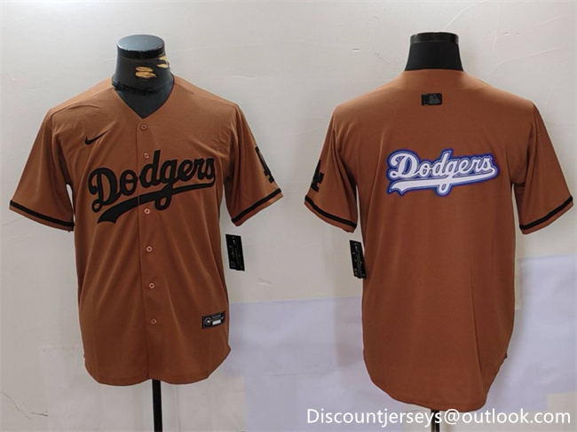 Men's Los Angeles Dodgers Team Big Logo Brown Cool Base With Patch Stitched Baseball Jerseys Men's Los Angeles Dodgers Team Big Logo Brown Cool Base With Patch Stitched Baseball Jerseys